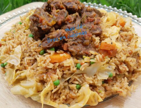 Riz aux legumes et viande de bœuf