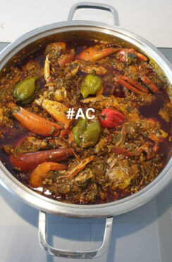 Sauce gombos  frit sans  l’eau