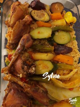 Du riz gras aux légumes.