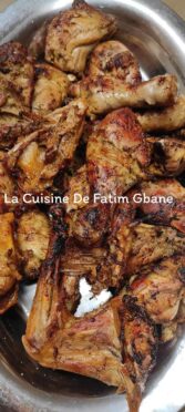 Du poulet braisé à la persillade