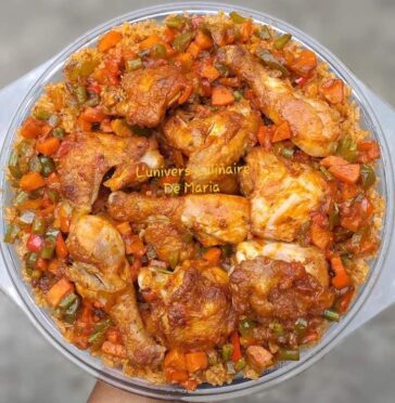 Jollof rice ou riz gras au poulet