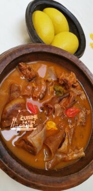 Du foutou à la délicieuse sauce claire.
