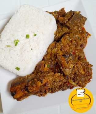 Gombo et aubergine violet grillés