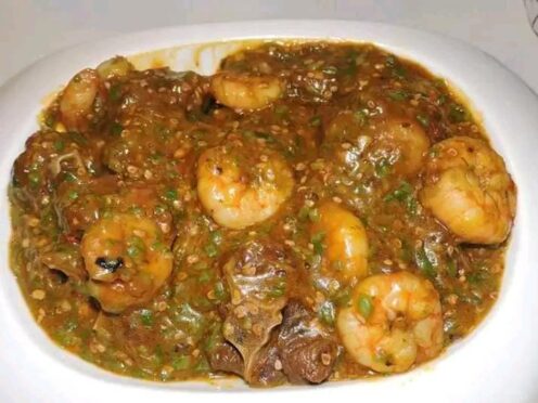 Sauce gombo aux gambas