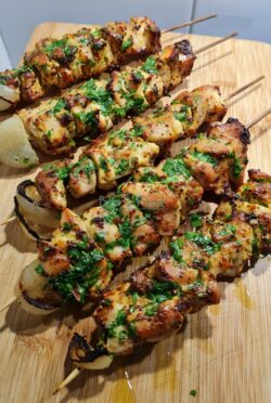 Brochettes de blanc de poulet