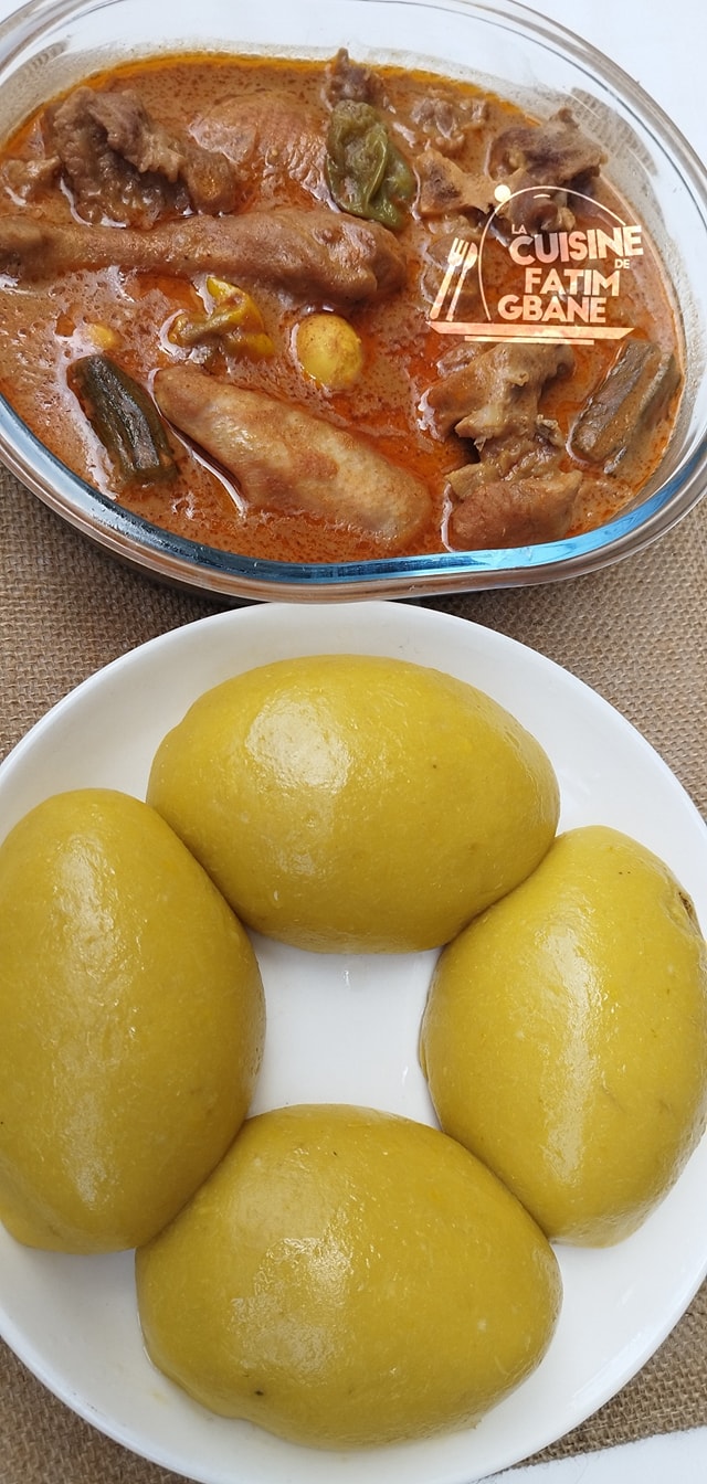un délicieux foutou banane à la sauce arachide – Cuisine de Chez Nous