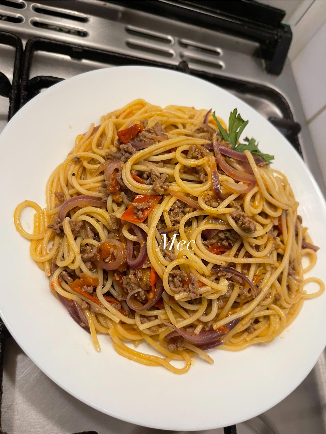 Spaghettis à la viande hachée!!