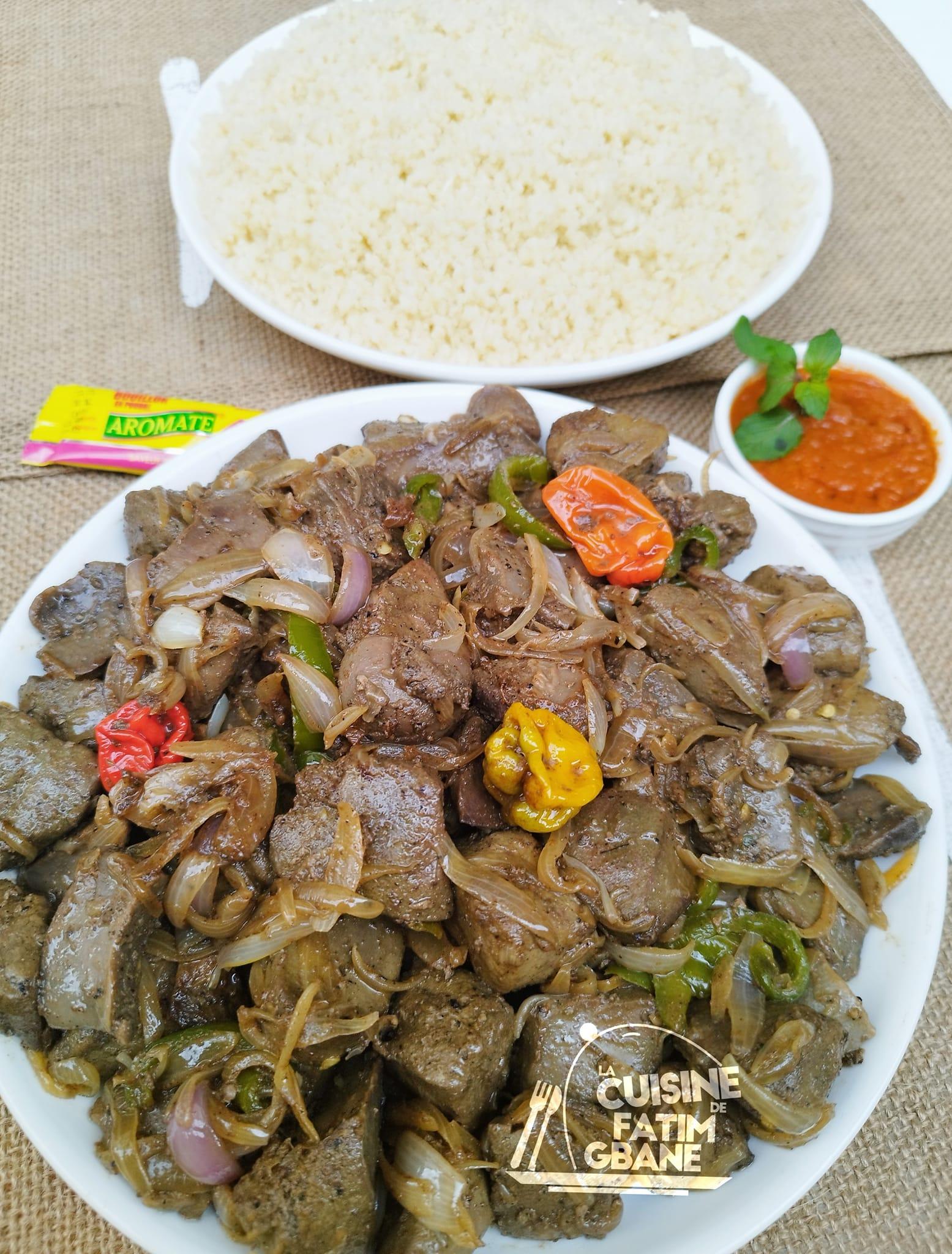 Recette : Sauté de Rognon & Foie de Mouton avec Attiéké !