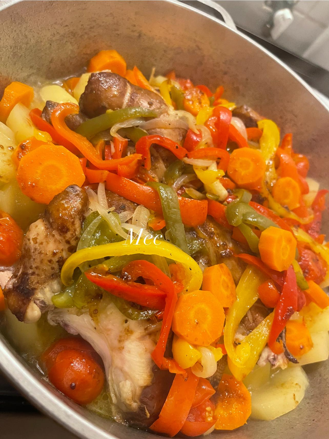 Pommes de terre au poulet fumé