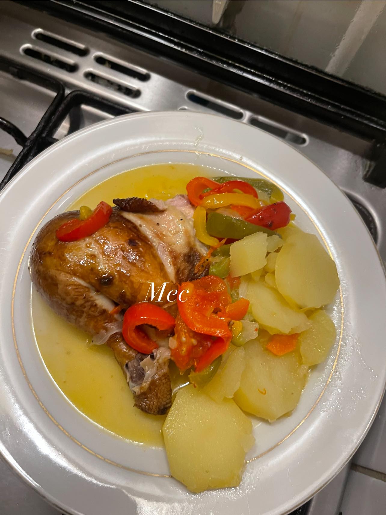 Pommes de terre au poulet fumé