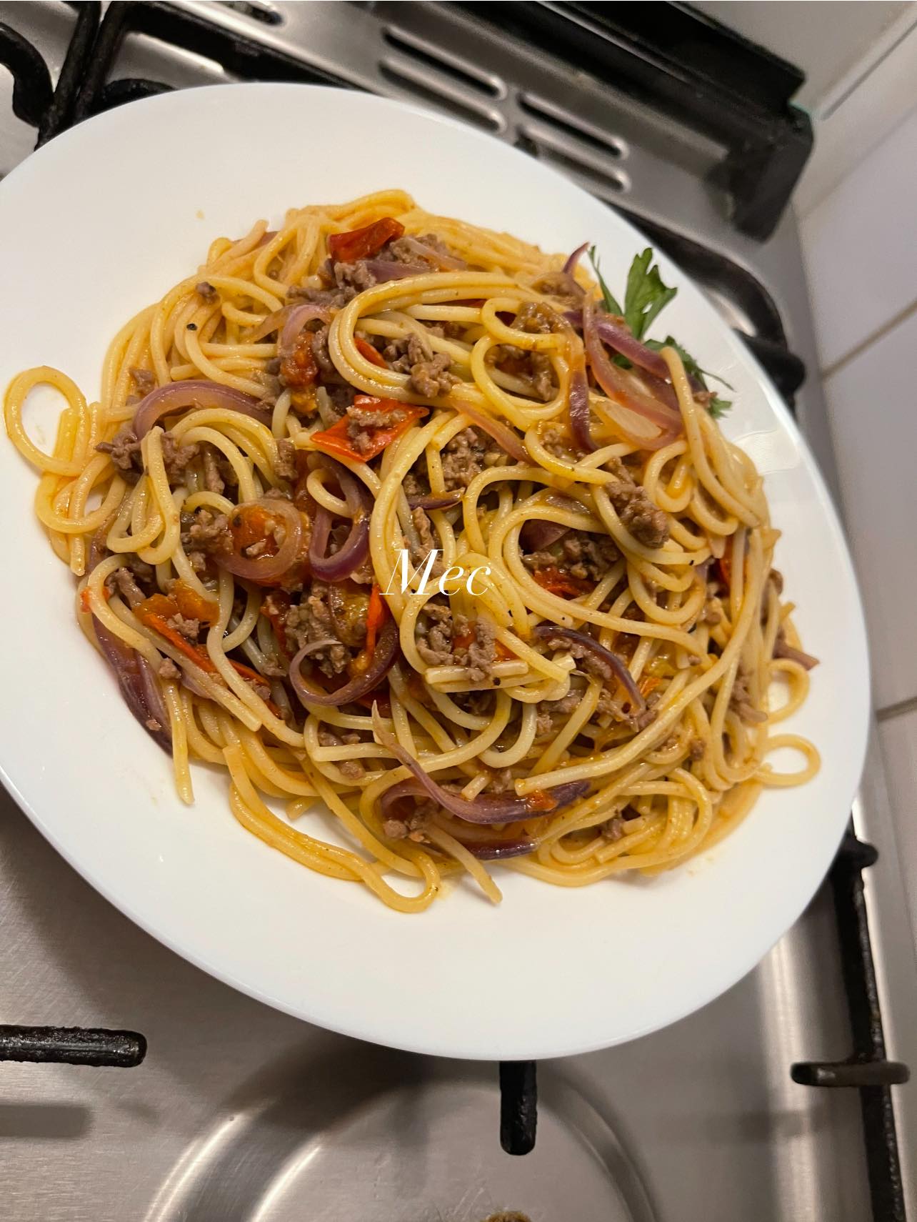 Spaghettis à la viande hachée!!