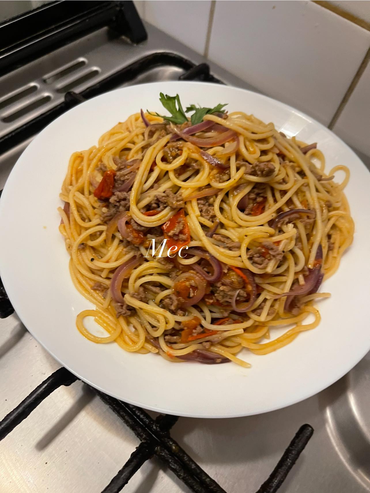 Spaghettis à la viande hachée!!