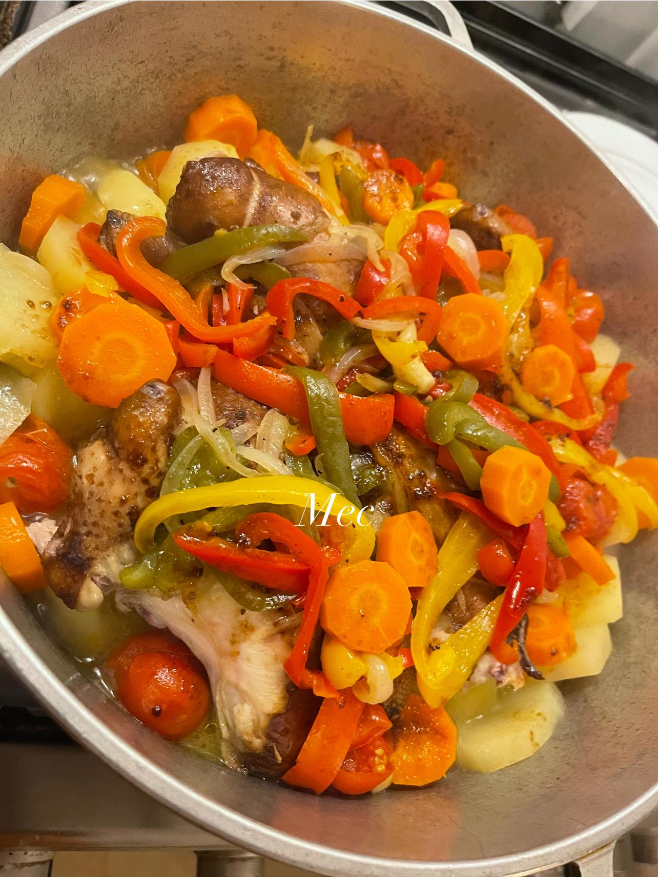 Pommes de terre au poulet fumé