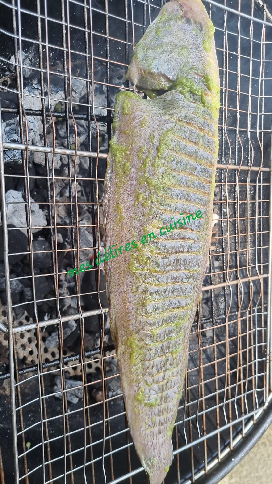 Sole braisée, son plantain tapé et son igname frit